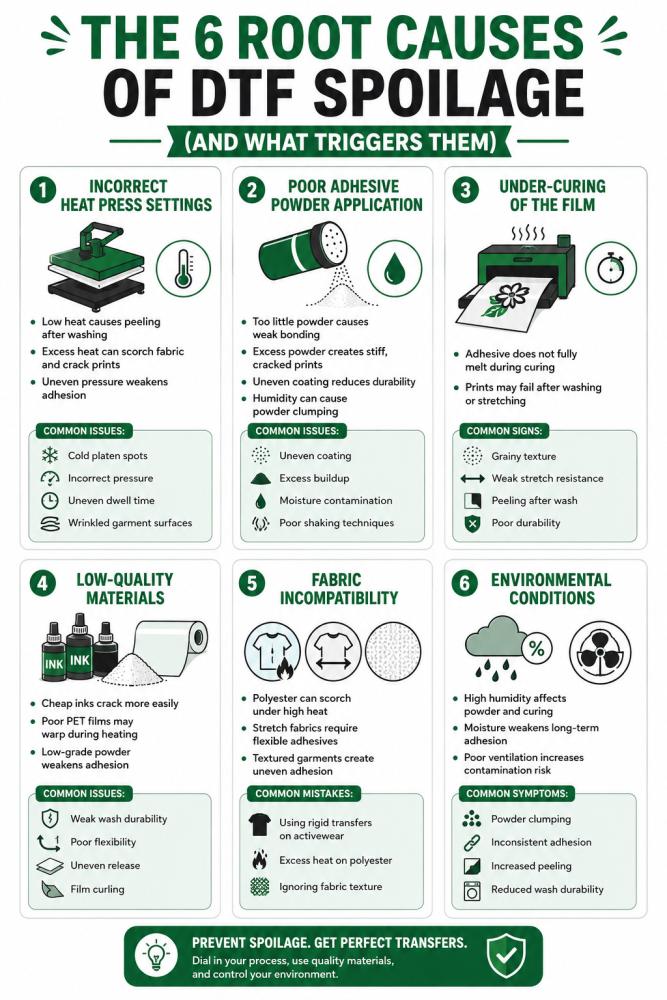 6 Root Causes of DTF Spoilage