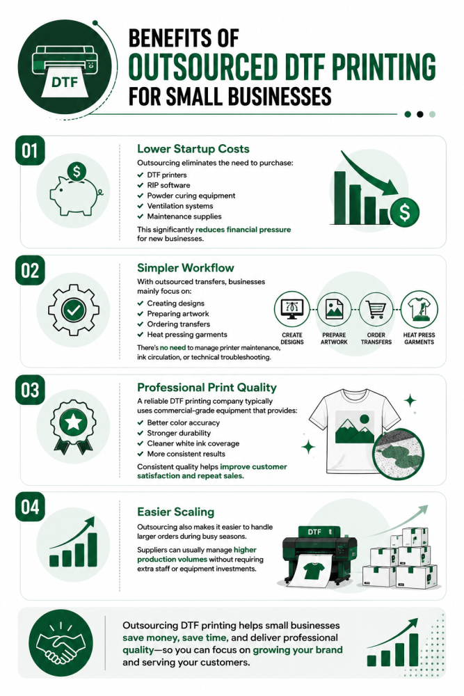 Benefits of Outsourced DTF Printing for Small Businesses