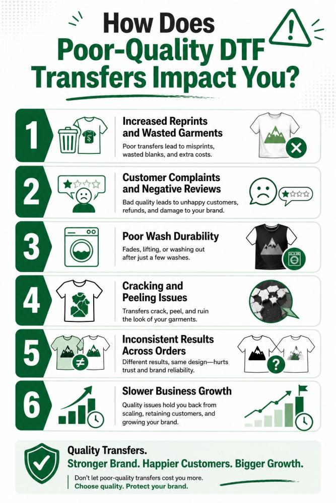 How Does Poor-Quality DTF Transfers Impact You