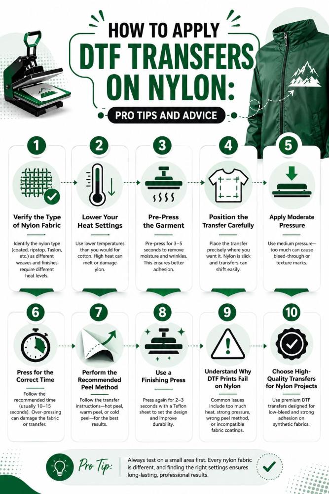 How to Apply DTF Transfers on Nylon