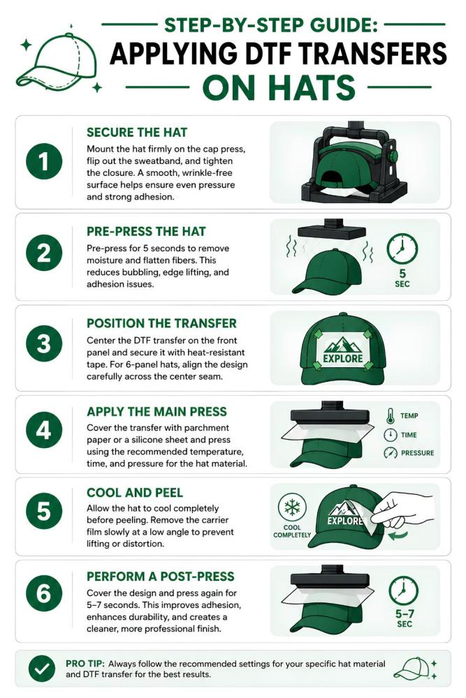 Step-by-Step Procedure: Applying DTF to Standard Hats