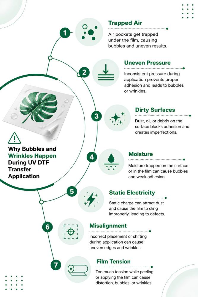 Why Bubbles and Wrinkles Happen During UV DTF Transfer Application
