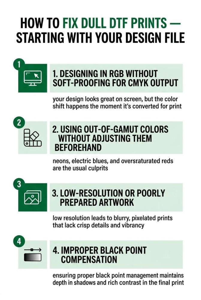 How to fix dull dtf prints