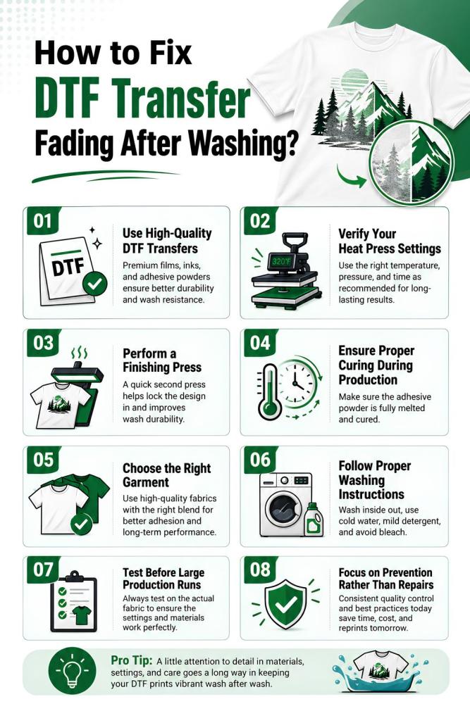 How to Fix DTF Transfer Fading After Washing