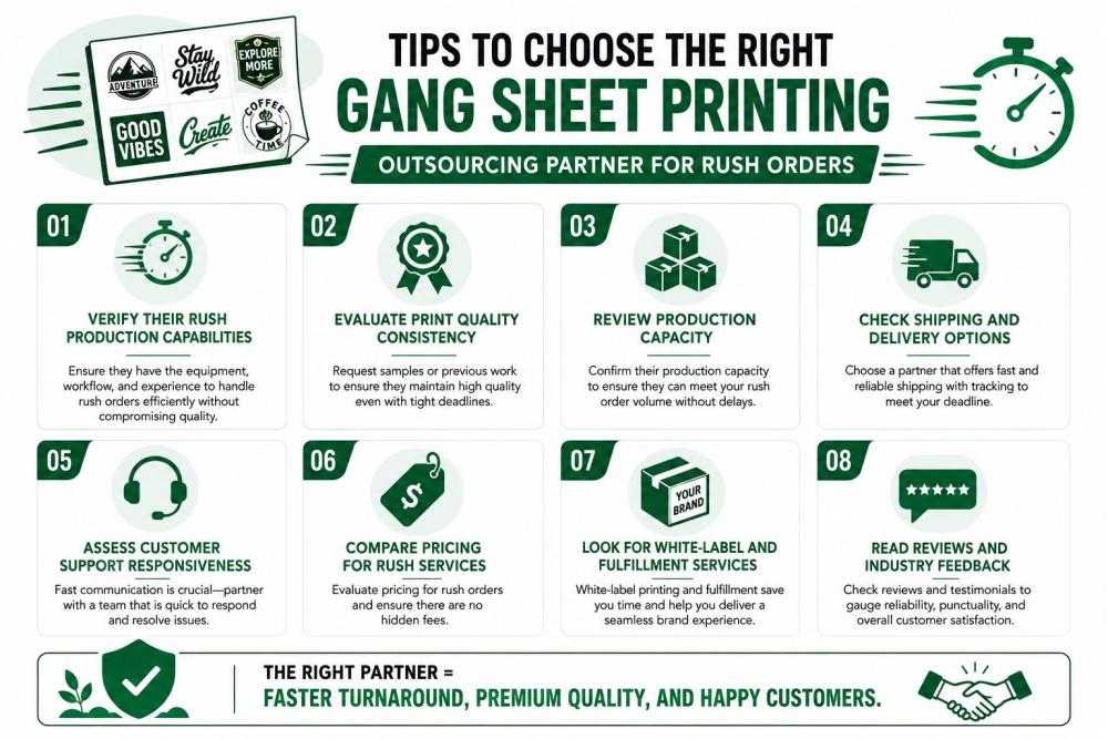 Tips to Choose the Right Gang Sheet Printing Outsourcing Partner for Rush Orders